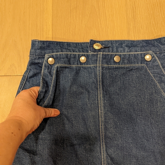 Denim Skirt with Button Details - Picture 3 of 7